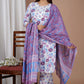 Pure Cotton Straight Kurti With Pant And Dupatta