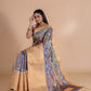 Cream Beautiful Digital Printed Saree