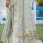 Linen Grey Tissue Saree With Zari Border