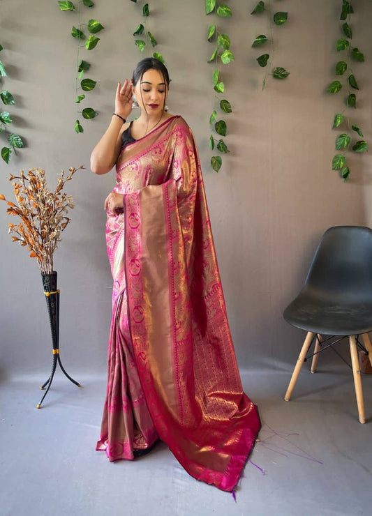 Heavy Silk Pure Maroon Saree