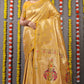 Lemon Paithani Pure silk handloom saree with Pure Jari