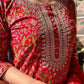 Red Beautiful Jaipur Printed Kurti Dupatta Set