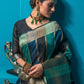 Mint Tussar Silk Saree with unique Bishnoi broad Border