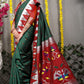 Soft Dark Green Silk Paithani Saree With Rich Pallu And Meenakari work