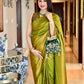 Green Lichi Silk Banarasi Saree