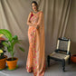 Orange Pure Gorgate Saree With Sequence Work