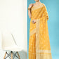 Yellow Chanderi Chikankari Weaving Saree With Classy Zari
