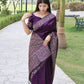 Purple Banglori Silk Saree With Rich Weaving Pallu
