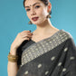 Black Chanderi Chikankari Weaving Saree With Classy Zari