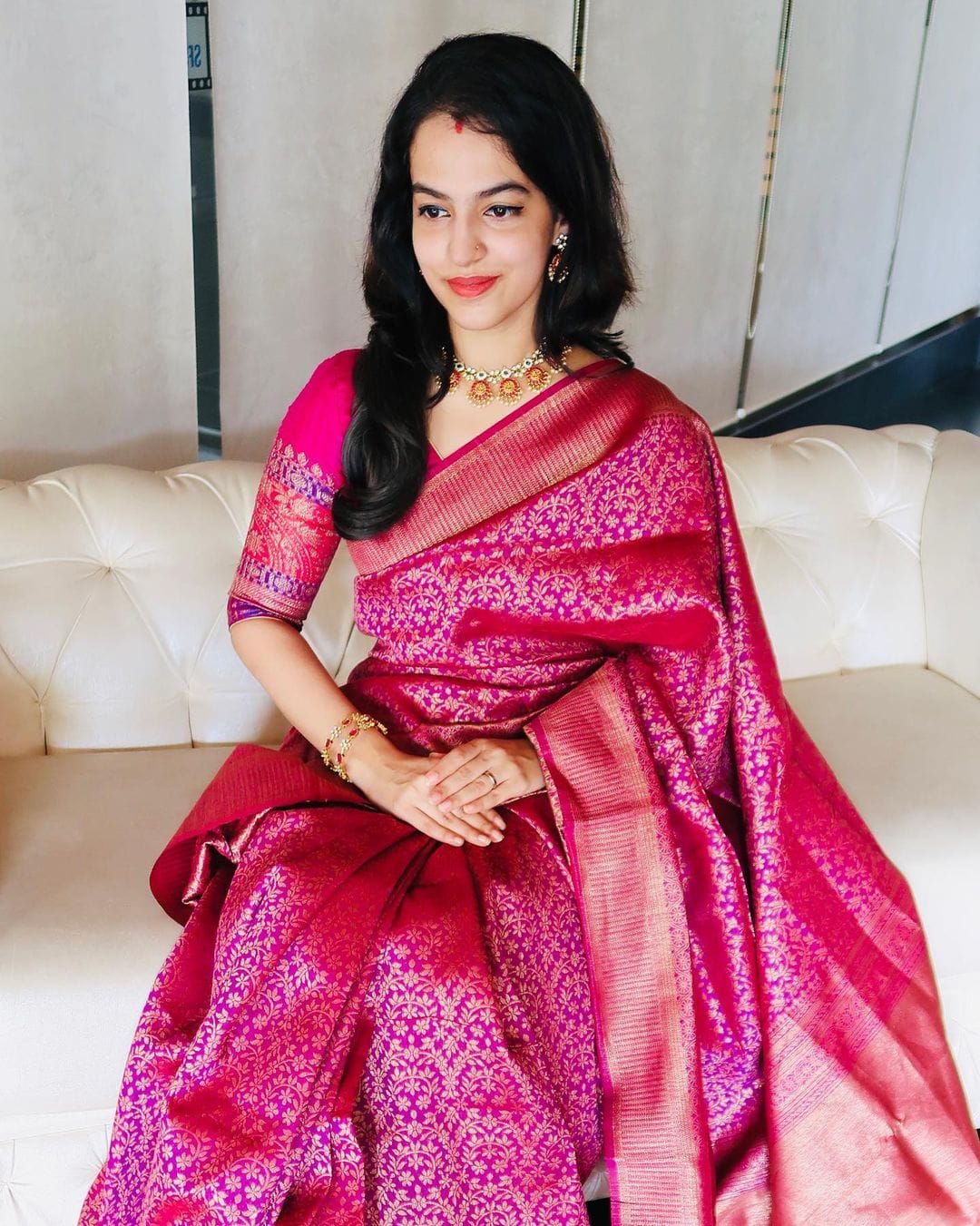 Soft Lichi Silk Saree  Rich Pallu & Jacquard Work