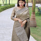 Grey Banglori Silk Saree With Rich Weaving Pallu
