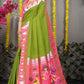 Soft Light Green Silk Paithani Saree With Rich Pallu And Meenakari work