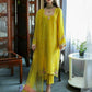 Gorgeous Yellow  Faux Georgette Top and Bottom With Dupatta