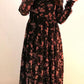 Beautiful Black Georgette Red Printed Gown