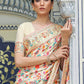 Cream Banarasi Soft Silk Saree With Zari Border