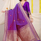 Kanchipuram Pure Light Purple Silk Handloom Saree