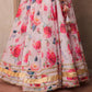Pink Peony Mulberry Embroidered Faux Georgette Party Wear Lehenga Choli