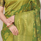 Light Green Pure silk saree with gold Jari weaving work