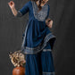 Blue Rayon embroidered  Kurta with embroidery work