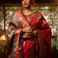 Red Soft Banarasi Silk Saree