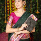 Green Banarasi Soft Silk Paithani Saree
