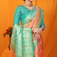 Mint Balatan Pure Silk Saree With Rich Pallu