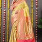 Yellow Kanchipuram Pure Silk Handloom Saree With Pure Jari