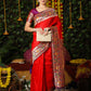 Red Banarasi Soft Silk Paithani Saree