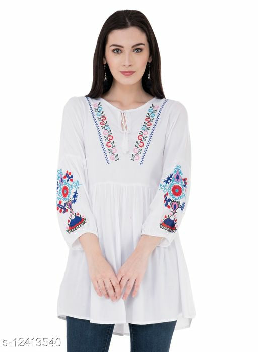 latest collection embroidery tops & tunics