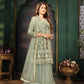 Embroidery Work Net Lengha Dress