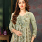 Embroidery Work Net Lengha Dress