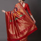 Soft litchi silk Waving work all over Saree