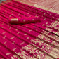 Maroon  Pure Silk With Pure Zari Weaving Dark  Saree