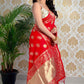 Pure Silk With Pure Zari Weaving Special Red Saree