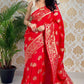 Pure Silk With Pure Zari Weaving Special Red Saree