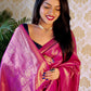 Purple Pure Silk With Pure Zari Weaving Special Saree