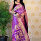 Purple Slab Weaving Soft Royal Saree