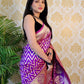 Purple Slab Weaving Soft Royal Saree