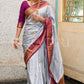 Grey Slab Weaving Soft Royal Saree
