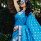 Blue Beautiful Rich Pallu Saree With Dolly Butti