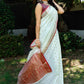 White Beautiful Rich Pallu Saree With Dolly Butti