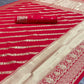 Red Leriya Pure Zari Weaving saree
