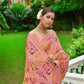 Peach Soft Kashmiri Pashmina Silk Weaving Saree