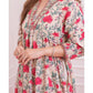 Flower Printed Kurta Set With Machine Embroidery