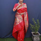 Red Paithani Pure Silk Handloom Saree