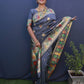 Grey Paithani Pure Silk Handloom Saree