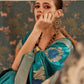Sky Blue Handloom Weaving Silk Saree
