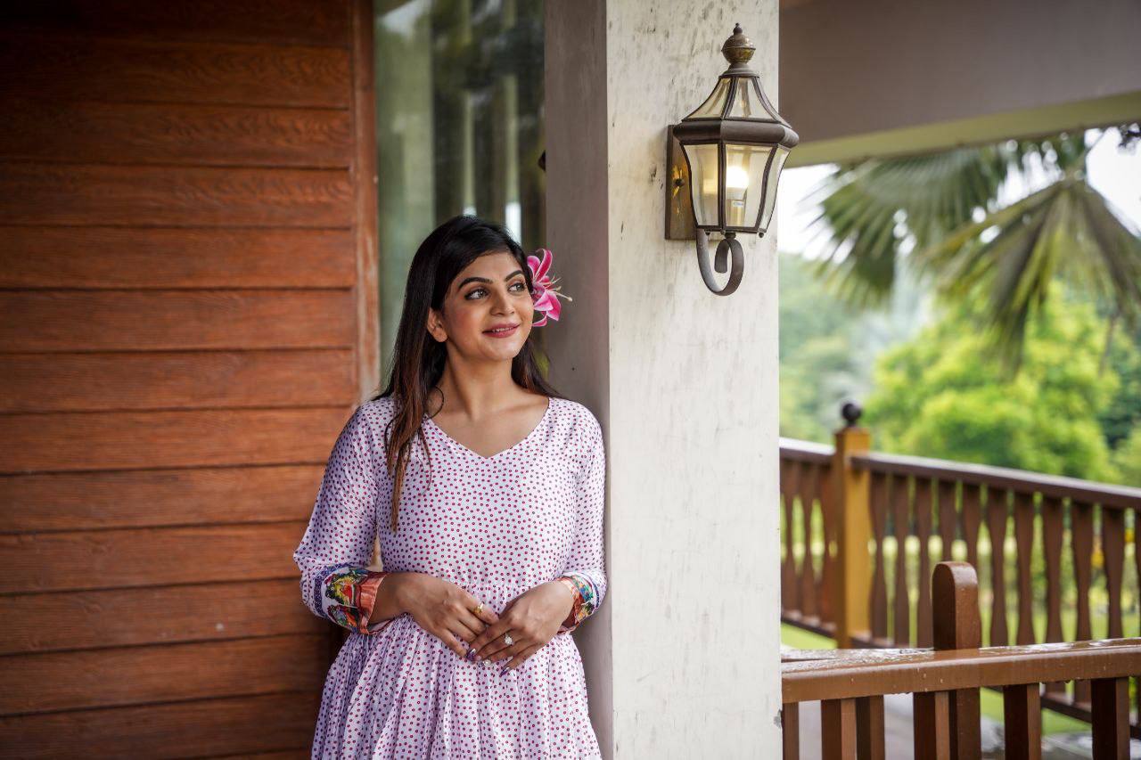 Beautiful Designer Gown On Heavy  Modal Silk Fabric With  Digital Print