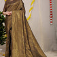 Brown Pure Kanchipuram Silk Sarees In Pure Gold Zari