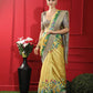 Lemon Tussar Print Soft Saree with all Over Beautiful Print